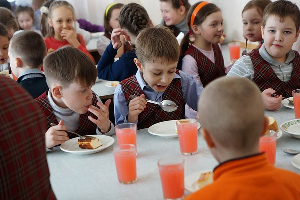 Школьники В Столовой Картинки