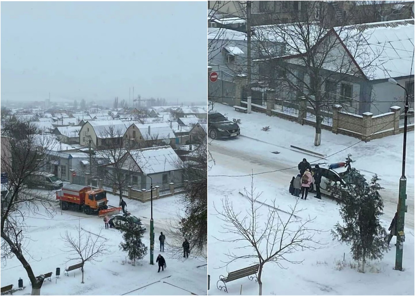 Пробки на дорогах и травмированные горожане: первые последствия снегопада в Херсоне